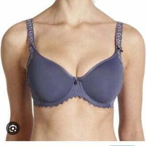 Anita Rosa Faia Purple Lace Underwire‎ Bra Sz32 CupF Full Coverage